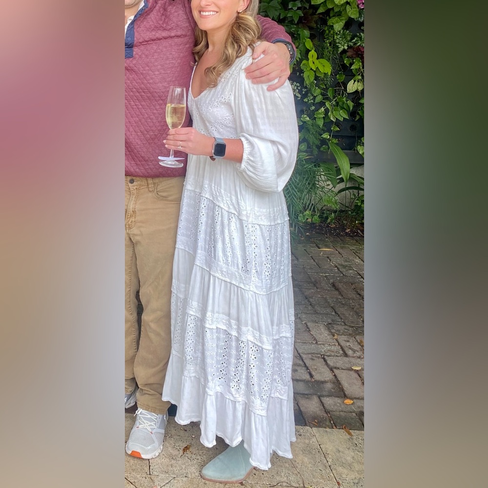 White Bohemian Maxi Dress
